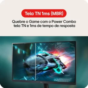 Monitor LG FHD Home & Office 22U403A-B 22”, 1ms (MBR), 120Hz (O/C), Modo leitura, Flicker Safe, HDMI, LG Switch, Black Stabilizer, Dynamic Action Sync - Imagem 6