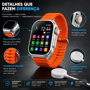 Relógio Smartwatch Wisme Ws10-2 Com Kit 7 Pulseiras - Imagem 5