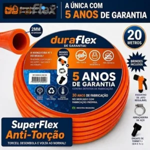 Mangueira 20metros Duraflex Silconada Reforçada Profissional - Imagem 1