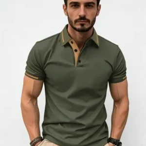 Camisa Polo Manga Curta Casual Masculina - Imagem 4