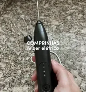 Mixer Elétrico Portátil 2 em 1 Recarregável Potente Misturador de Bebidas e Ovos 3 Velocidades Usb Batedor e Fue Fouet - Imagem 12
