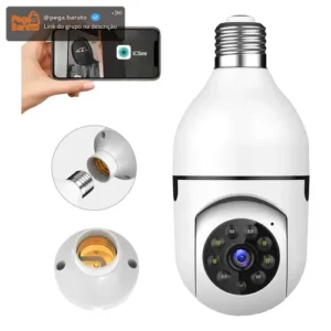 Câmera De Segurança Lâmpada Interna Externa 2mp Wi-fi 360° - Imagem 1
