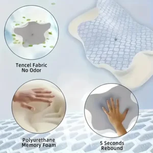 Travesseiro Cervical Nasa Com Carvão Ativado Ergonômico Orto - Imagem 6