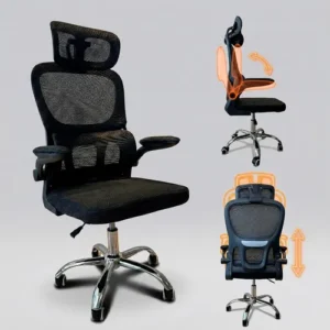 Cadeira Escritório Ergonômica Atlanta Preta Suporte Lombar - Imagem 6