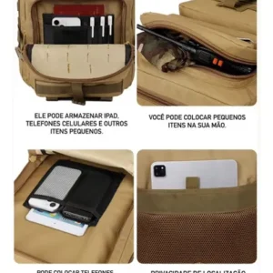 Mochila Tática Impermeável Militar Reforçada Grande 50litros - Imagem 6