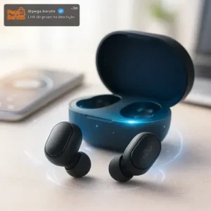 Fone de Ouvido Davely D981 TWS Sem Fio Bluetooth 5.0 In-Ear Preto com Estojo de Carregamento para Android e iPhone - Imagem 1