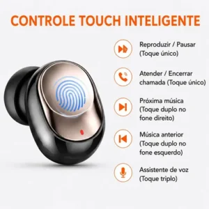 Fone De Ouvido Sem Fio Bluetooth 6.0 Eletro Mex A6s Pro Tws Ipx4 À Prova D'água Com Som Estéreo E Graves Potentes, Para Celulares/esportes/laptops, Branco - Imagem 8