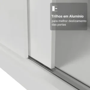 Guarda Roupa Casal Madesa Mônaco 3 Portas De Correr Cor Branco 109309 - Imagem 7