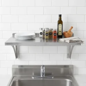 Prateleira Inox 90x26cm Aço Inoxidável Industrial Reforçada - Imagem 7
