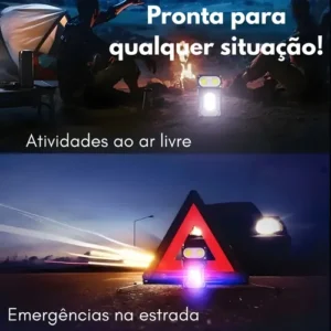 Lanterna Tatica Militar Potente Forte Recarregavel Multiuso Emergência Automotiva Prova Dagua C/ Power Bank - Imagem 9