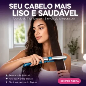 Chapinha Profissional Prancha Titânio Iônica 230°c Bivolt - Imagem 4