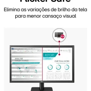 Monitor PC LG 19.5'' 20MK400H-B LED HD HDMI VGA (D-Sub) 75Hz 2ms(GtG) Ajuste de Inclinação Reader Mode - Imagem 6