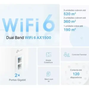 TP-Link Deco X10(1-pack) Roteador Mesh Wifi6 AX1500 Cobre até 190m² - Imagem 6