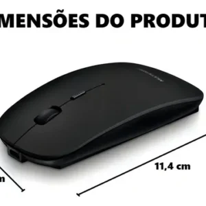 Mouse Sem Fio Dual Bluetooth 2.4GHz USB Recarregável Silencioso Para Notebook PC - Imagem 3