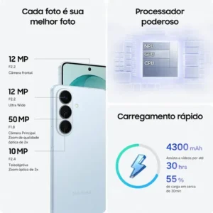 Celular Samsung Galaxy S26 5G, 256GB, 12GB RAM, Galaxy AI, Câmera Tripla de 50+12+10, Tela de 6.3" Preto - Imagem 3
