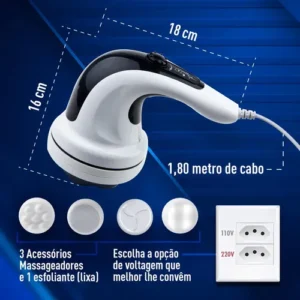 Relaxmedic Massageador Elétrico Orbital 2600 Rotações - Cor Branco - Imagem 4