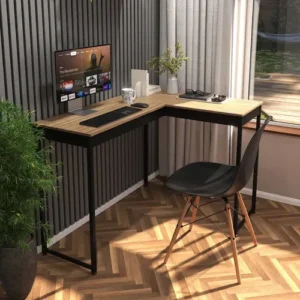 Mesa L De Canto Para Estudo Retro Design Nórdico Mod: Pier - Imagem 5