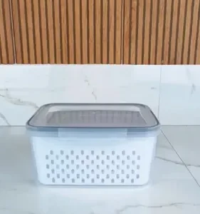 Kit 3 Organizadores Geladeira Alimentos Vegetais Com Tampas - Imagem 2