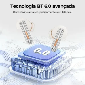 Fone De Ouvido Sem Fio Eletro mex J-87pro Tws Bluetooth 6.0, 40 Horas De Reprodução, à prova d'água IPX8, Com Microfone, Para TV, Smartphone, Laptop, Computador E Esportes Branco - Imagem 6
