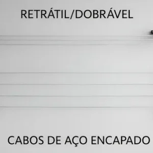 Varal De Parede Retrátil Resistente Dobravel Até 4 Metros - Imagem 11