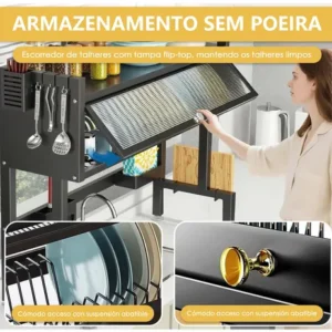 65cm Escorredor De Pratos E Tigelas Multifuncional Suspenso - Imagem 10