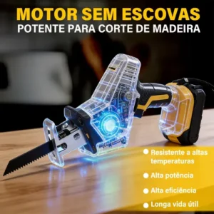 Serra Sabre Eletrica Osso Cortar Carne 2 Baterias 48v - Imagem 8