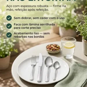Faqueiro Jogo De Talheres 48 Peças De Aço Inox Buffet Talher - Imagem 4
