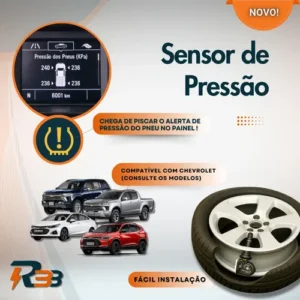 Kit Sensor Pressão Pneu Para Onix Cruze Tracker Spin S10 Gm - Imagem 4
