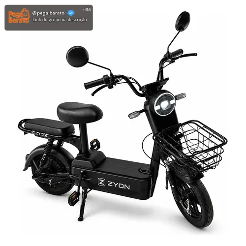 Bicicleta Elétrica - Scooter Zyon 300 W Cor Mu02-preta