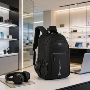 Mochila Grande Masculina Reforçada Notebook Preta Escolar - Imagem 9