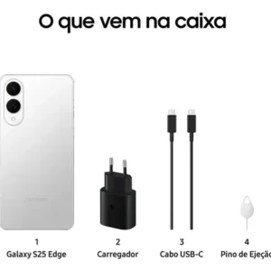 Celular Samsung Galaxy S25 Edge 5g, 512gb, 12gb Ram, Câmera Dupla De Até 200mp, Tela Grande De 6.7 - Titânio Prata - Imagem 6