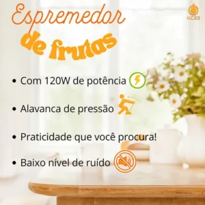 Espremedor De Frutas Limão Laranja 120w Inox Extrator Preto - Imagem 2