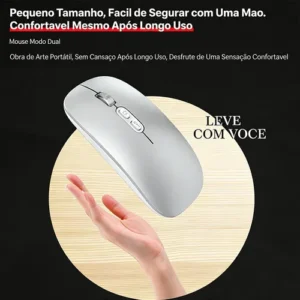 Mouse Sem Fio 2.4g Recarregável Usb Dpi Ajustável 800-1600 - Imagem 9