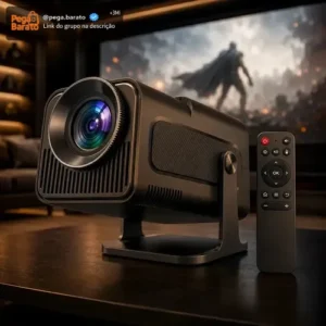 Projetor HY320 Davely Smart TV Android WiFi 6 390 ANSI Lumens Full HD Suporte 4K HDMI Bluetooth 85-200 Polegadas Alto Falante Com Controle Remoto Bivolt Portátil Mini - Imagem 1
