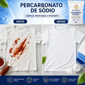 Percarbonato De Sódio Granulado Super Branco 1kg Tira Manchas Roupas - Imagem 4