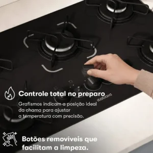 Cooktop Itatiaia Essencial 5 Bocas Preto - Imagem 8