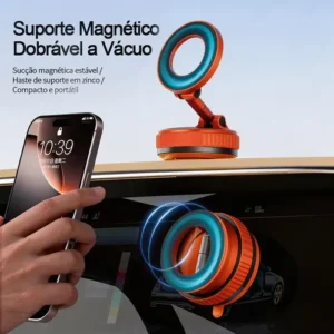 Suporte Celular Carro Magnético Rotativo 360dobrável Ventosa - Imagem 6
