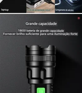 Lanterna Tática Militar Led Recarregável Resistente Agua Luz - Imagem 6