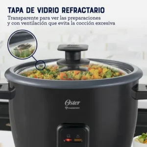 Panela de arroz Oster, 7 xícaras, antiaderente, CKStrcb7dfblk preta 50 Hz - Imagem 5