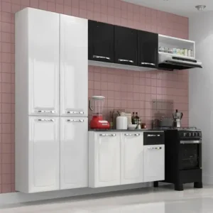 Cozinha Completa Itatiaia Aço Amanda Com Paneleiro Duplo Cor Preto - Imagem 8