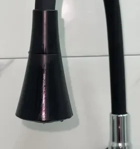 Torneira Gourmet Parede Cozinha Preta Flexível 2 Jatos Chuveirinho Cone 1/4 Volta Luxo Premium Silicone Cone Mais Vendida Preto Fosco - Imagem 2