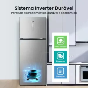Geladeira Hisense Duplex Inox 467L Inverter Frost Free RT3N461 110V - Imagem 9