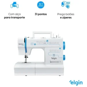 Máquina De Costura Elgin Jx-4035 Genius Plus 31 Pontos Cor Branco - Imagem 10