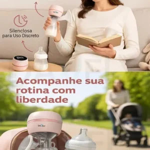 Bomba De Tirar Leite Elétrica Bombinha De Leite Materno Alimentação Coletor De Leite Armazenamento Sutia Extracao De Leite Display Led + Mamadeira Extratora Elétrica Amamentação Sugador Marca Davely - Imagem 7