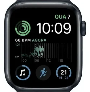 Apple Watch SE GPS (2da gen) - Caixa meia-noite de alumínio 44 mm - Pulseira esportiva meia-noite - Padrão - Imagem 4