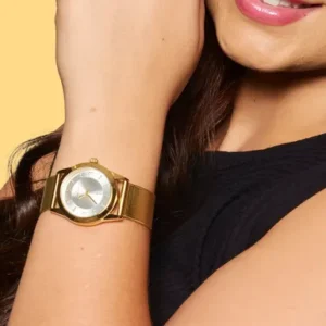Relógio Condor Feminino Dia A Dia Co2035nqt/4k Dourado Prata - Imagem 6