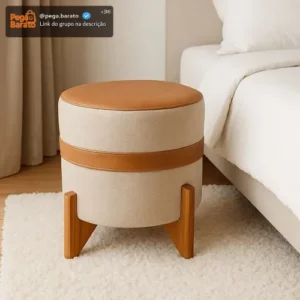 Puff Decorativo Sala Quarto Confortável Moderno Premium Pufe - Imagem 1