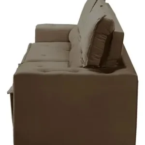 Sofá Retrátil e Reclinável 2 lugares com Molas 1,50m Livia Suede Marrom Adonai Estofados - Imagem 6