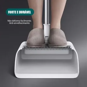 4em1 Kit Vassoura E Pá Multiuso Ajustável Limpeza Piso Pelos - Imagem 9