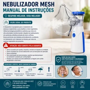 Kit Nebulizador Portátil+ Termômetro Digital+ Saturimeto O2 - Imagem 6